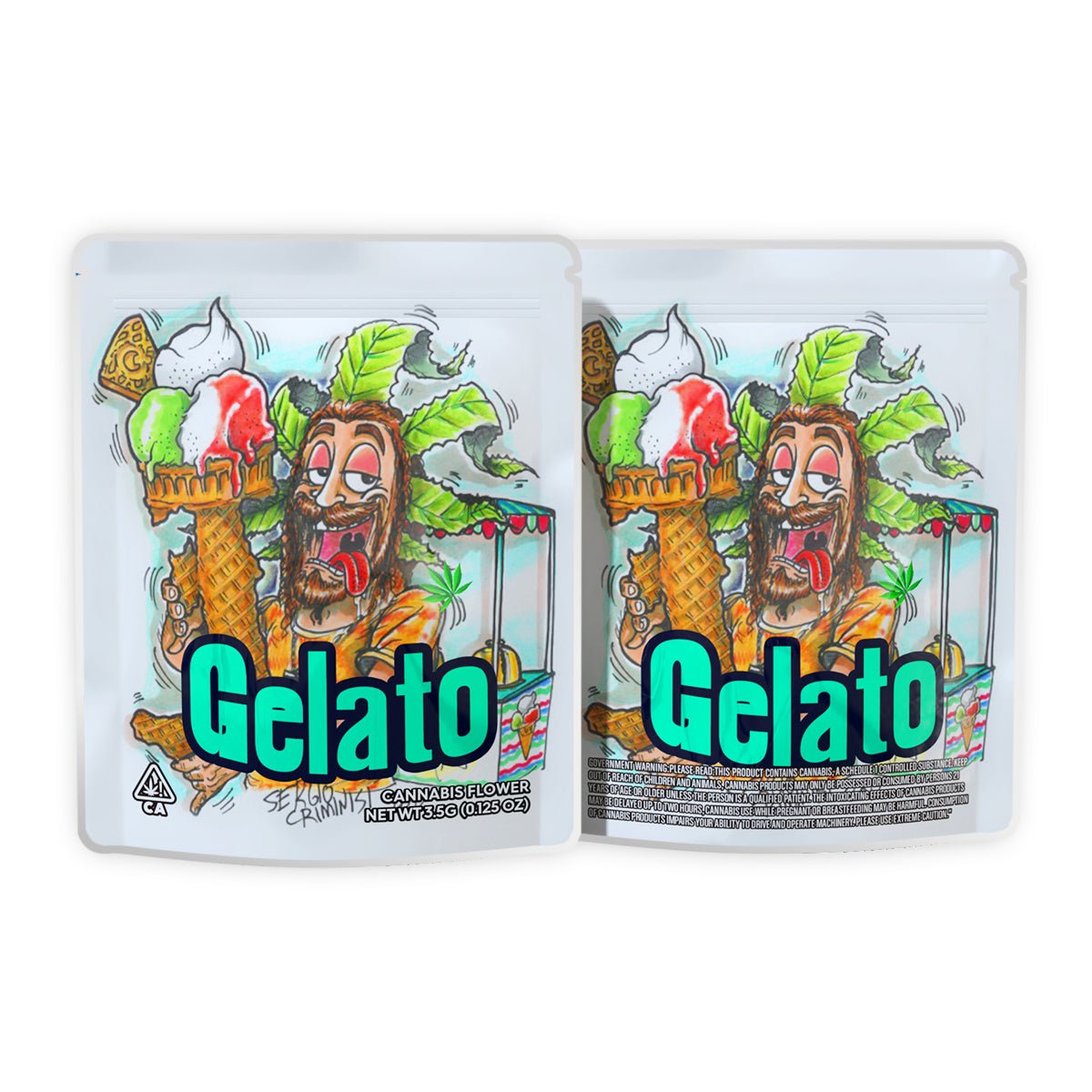 Sergio Crime Gelato Mylar Bags 3.5 Grams