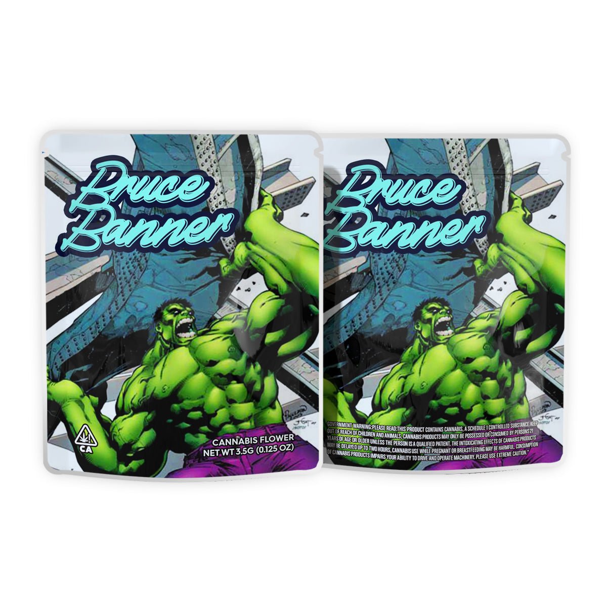 Bruce Banner Mylar Bags 3.5 Grams