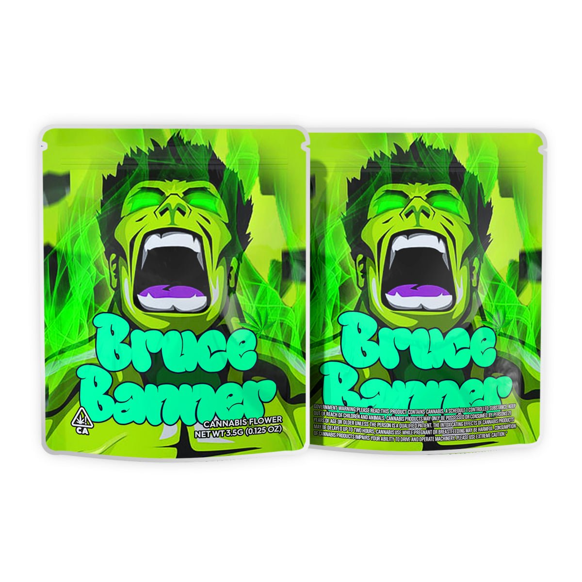 Bruce Banner Mylar Bags 3.5 Grams