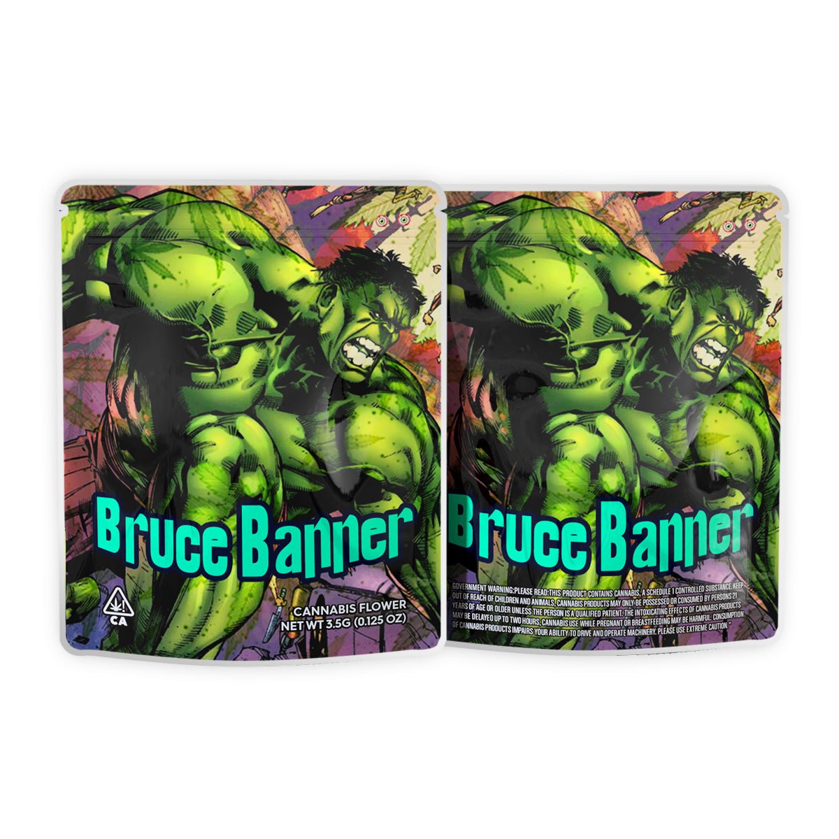 Bruce Banner Mylar Bags 3.5 Grams