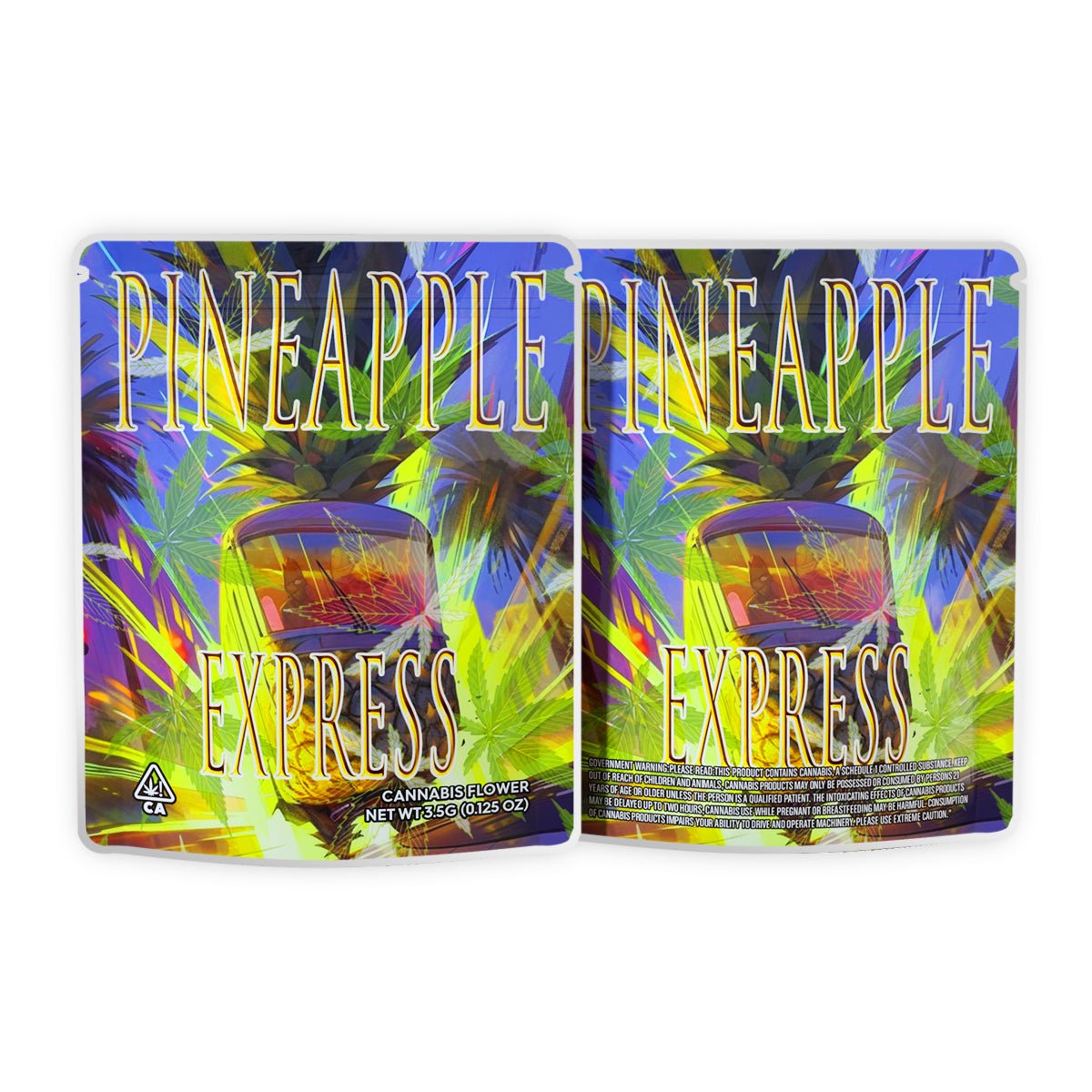 Pineapple Express Mylar Bags 3.5 Grams