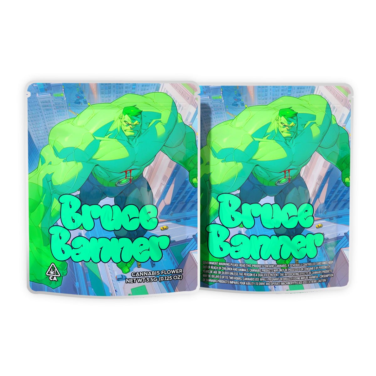 Bruce Banner Mylar Bags 3.5 Grams