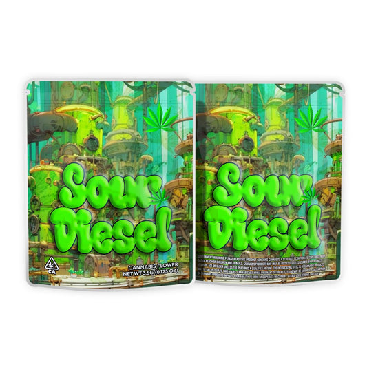 Sour Diesel Mylar Bags 3.5 Grams