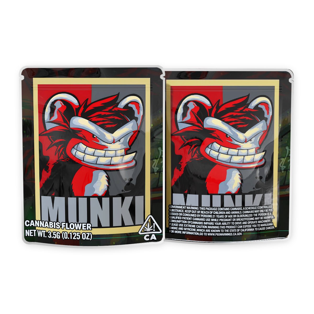 Munki Mylar Bags 3.5 Grams