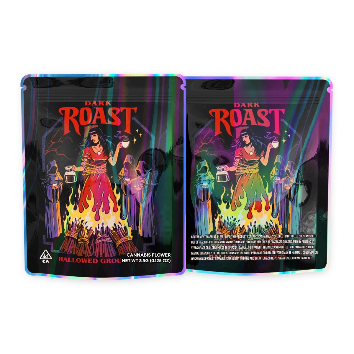 Dark Roast Mylar Bags 3.5 Grams