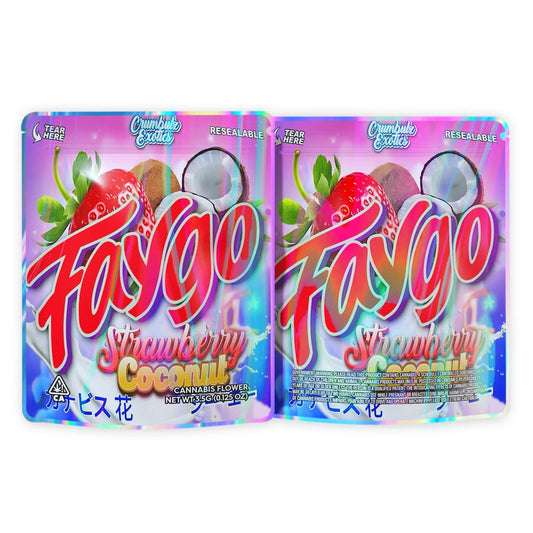 Faygo Strawberry Coconut Mylar Bags 3.5 Grams