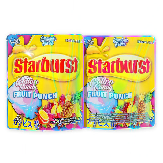 Starburst Fruit Punch Mylar Bags 3.5 Grams