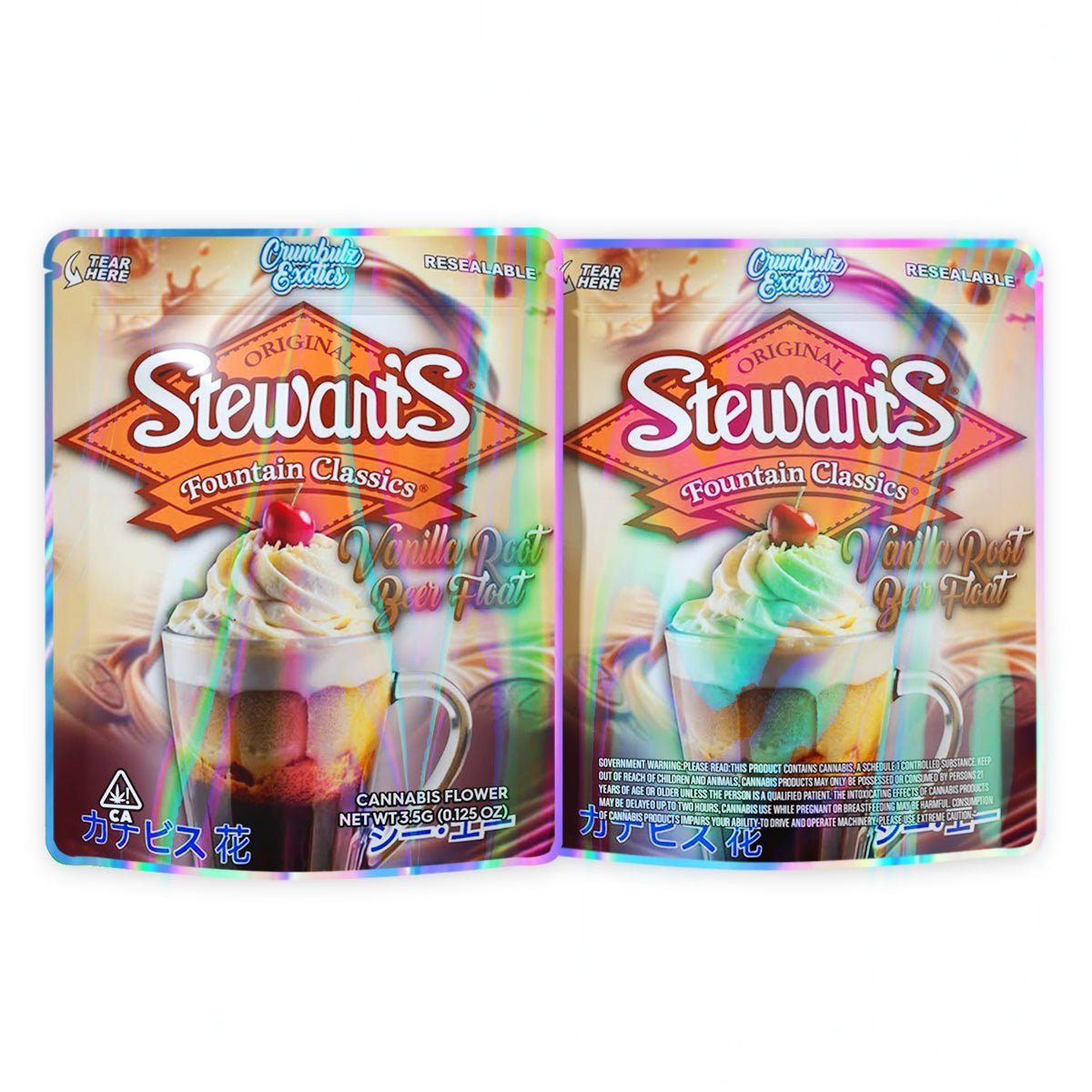 Stewart's Vanilla Root Beer Float Mylar Bags 3.5 Grams