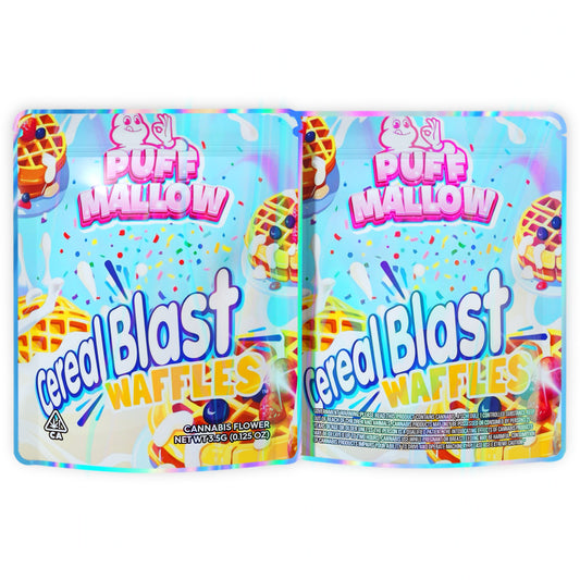 Puff Mallow Cereal Blast Waffles Mylar Bags 3.5 Grams