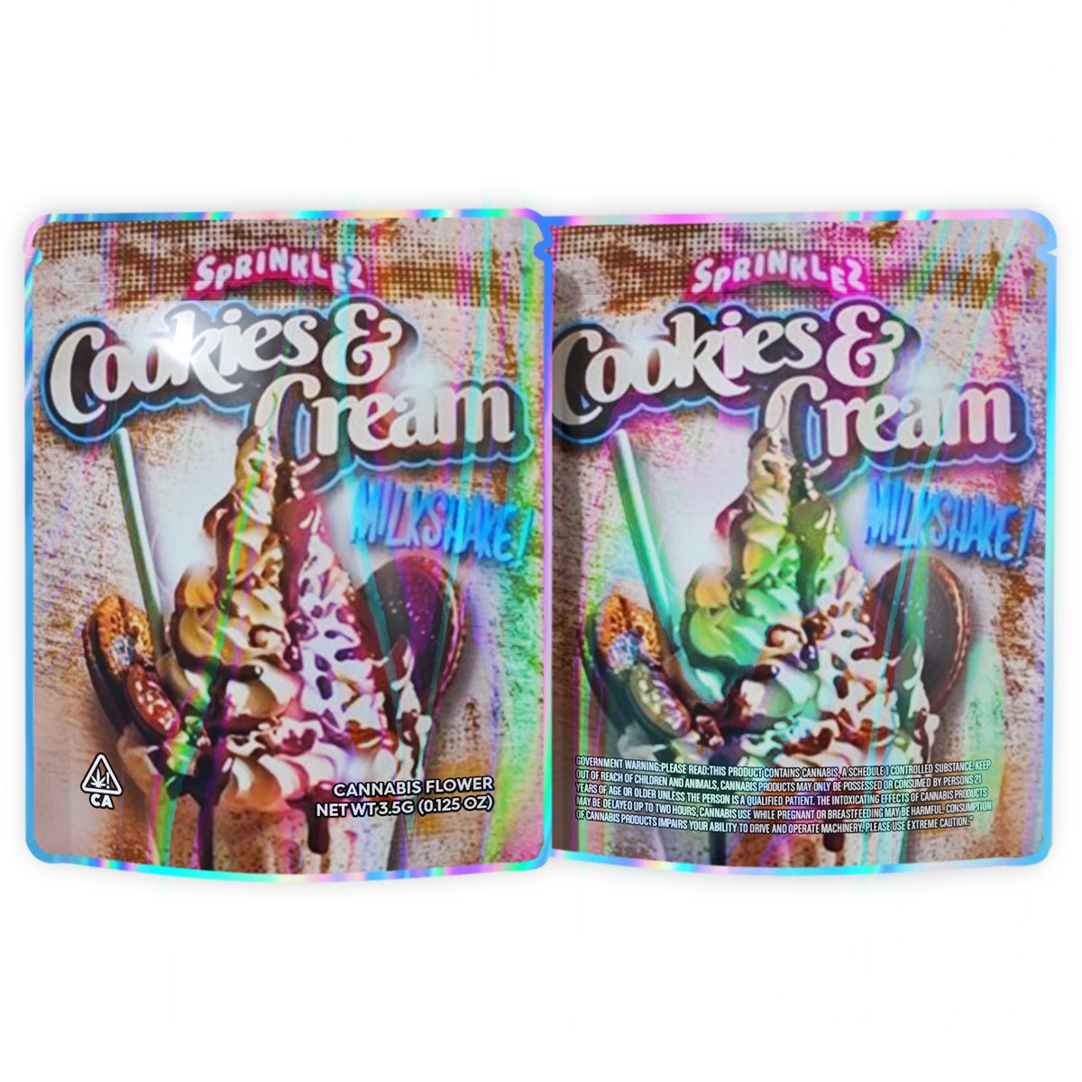 Sprinklez Cookies Cream Milkshake Mylar Bags 3.5 Grams