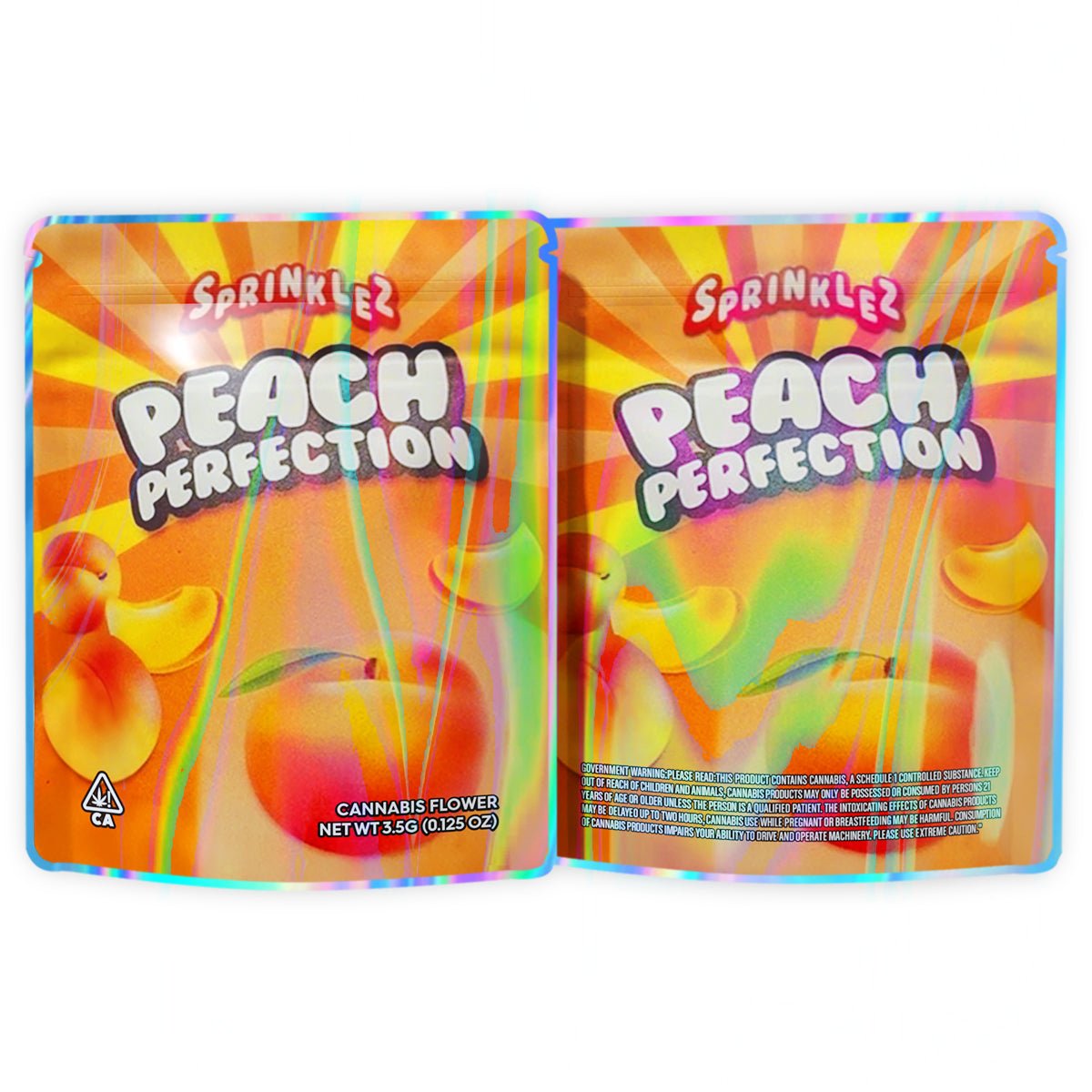 Sprinklez Peach Perfection Mylar Bags 3.5 Grams