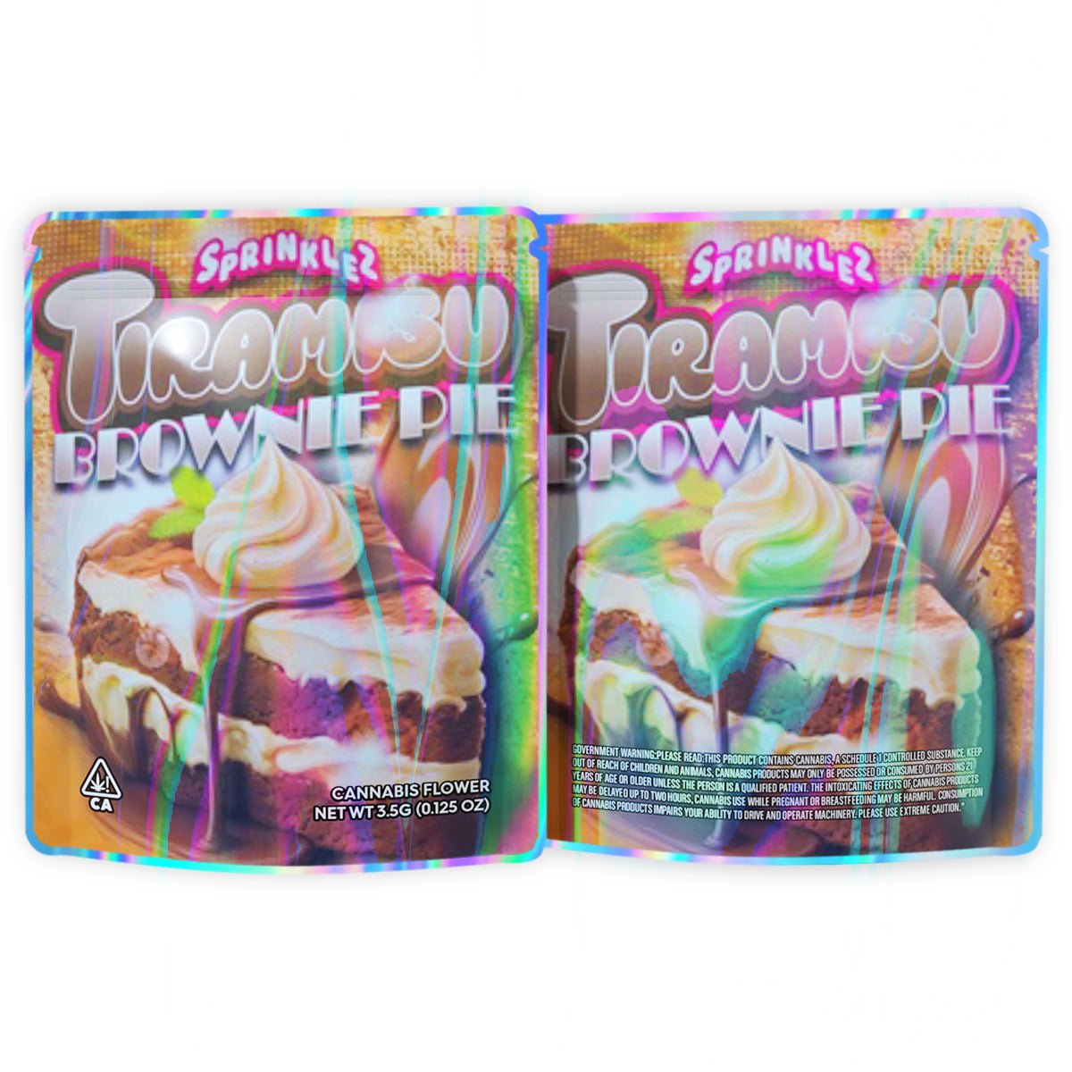 Sprinklez Tiramisu Brownie Pie Mylar Bags 3.5 Grams