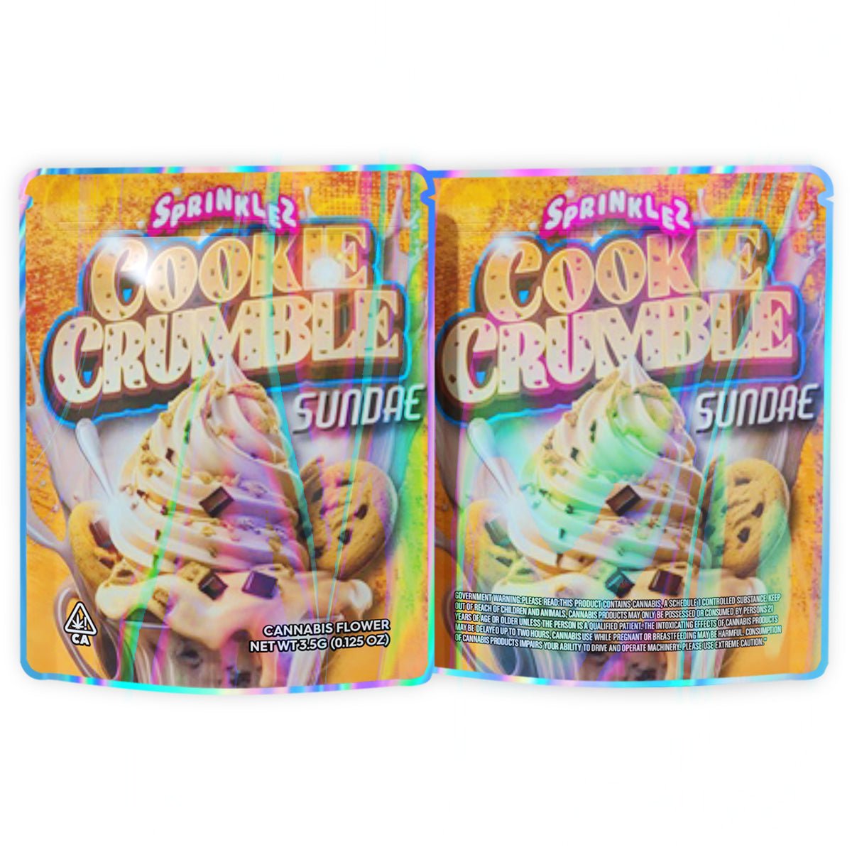 Sprinklez Cookie Crumble Sundae Mylar Bags 3.5 Grams