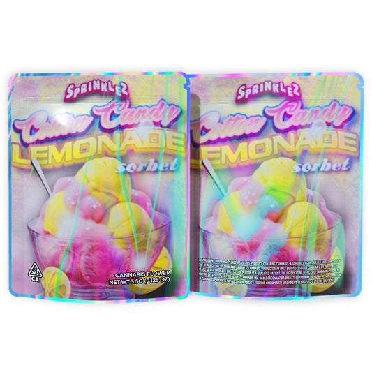 Sprinklez Cettew Candy Lemonaoe Sorbet Mylar Bags 3.5 Grams