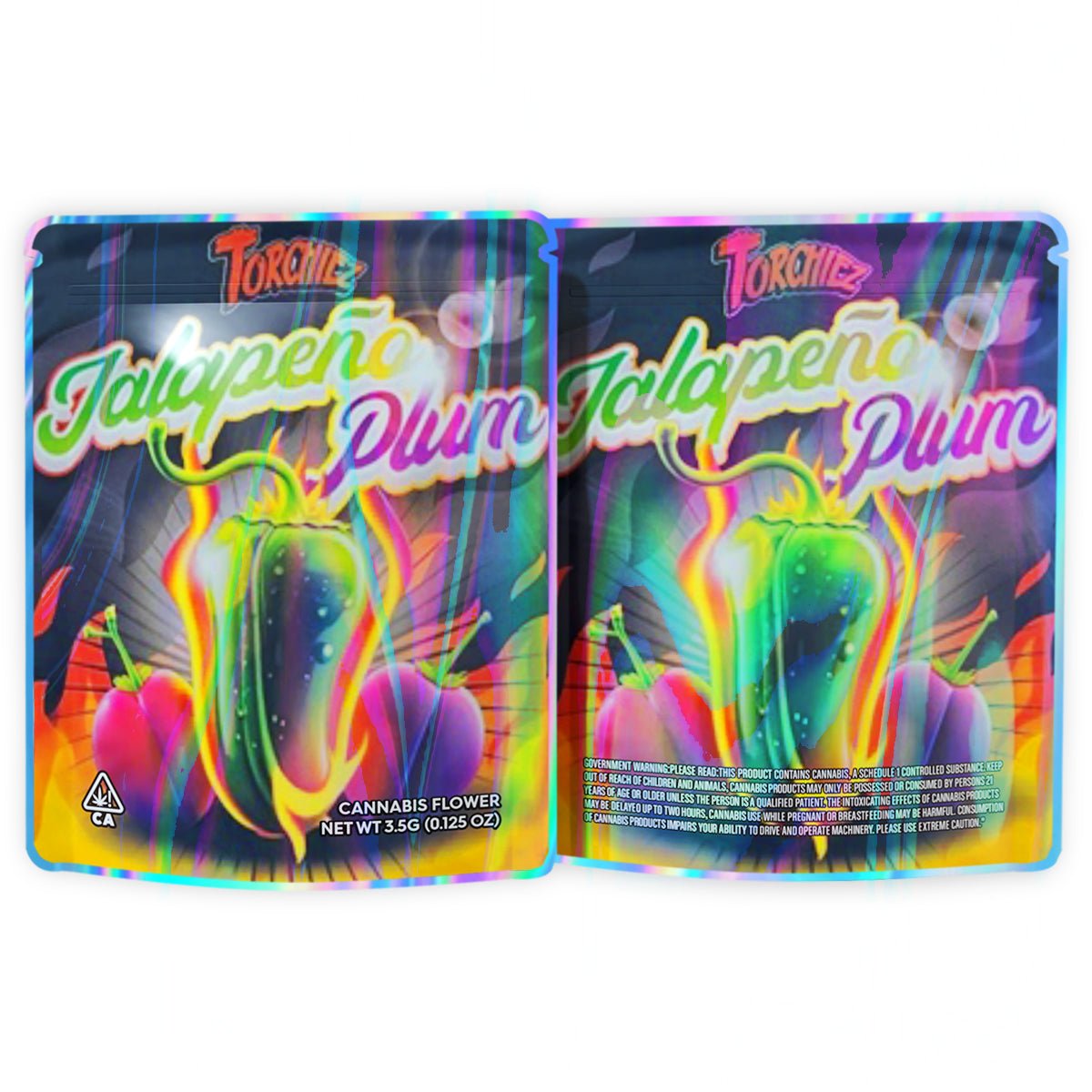 Torchiez Jalapeno Plum Mylar Bags 3.5 Grams