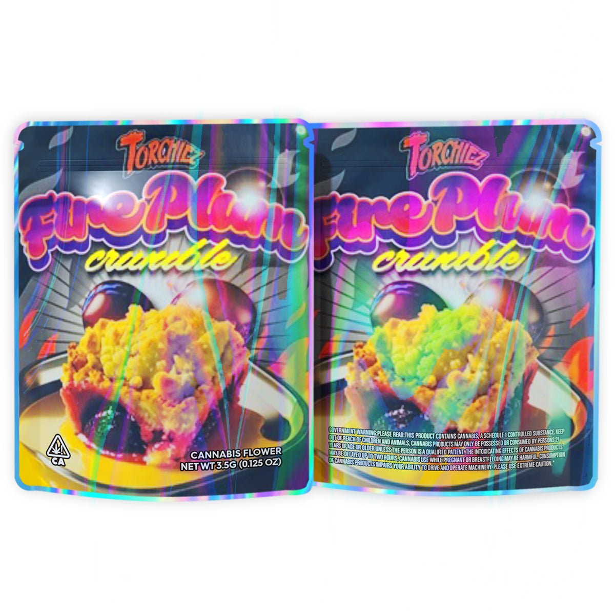 Torchiez Fire Plum Crumble Mylar Bags 3.5 Grams