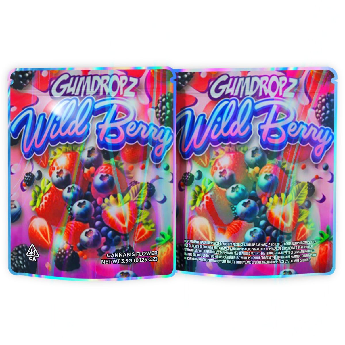 Gumdropz Wild Berry Mylar Bags 3.5 Grams