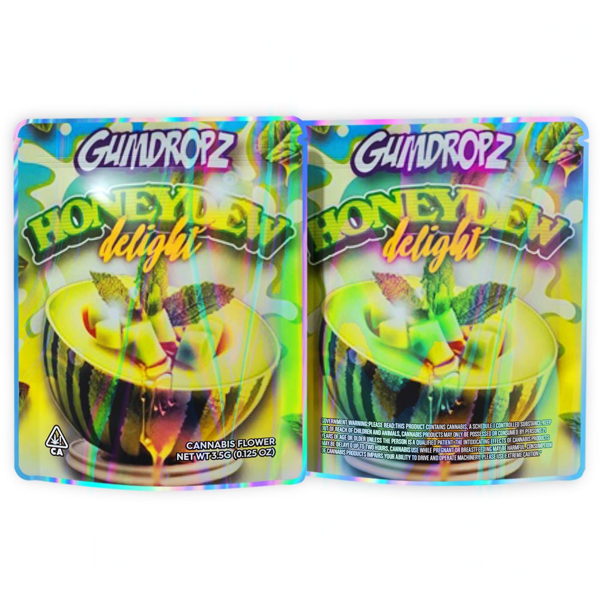 Gumdropz Honeydew Delight Mylar Bags 3.5 Grams