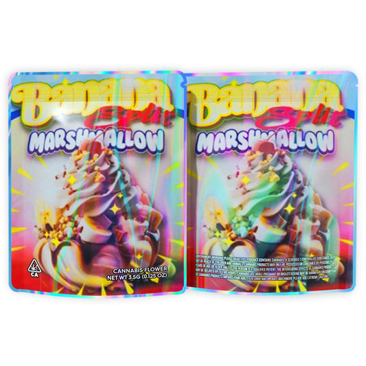 Banana Split Marshmallow Mylar Bags 3.5 Grams