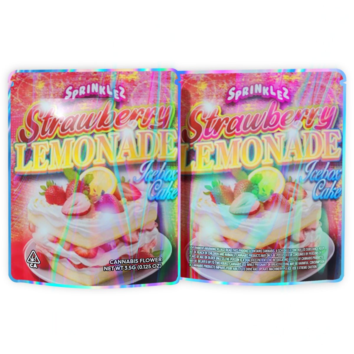 Sprinklez Strawberry Lemonade Ice Bar Cake Mylar Bags 3.5 Grams