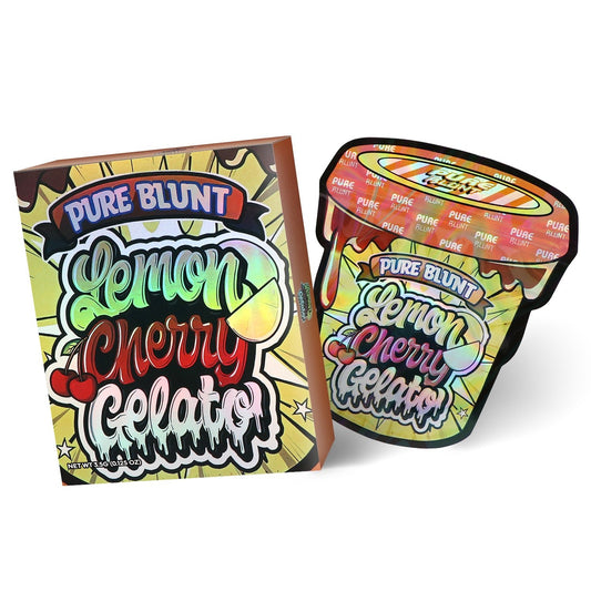 Pure Blunt Lemon Cherry Gelato 3.5G Mylar Bag With Box