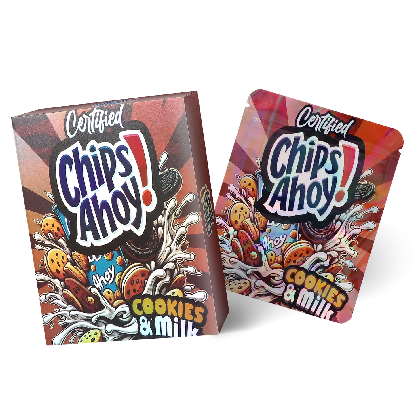 Certified Chips Ahoy Cookies Milk 3.5G Mylar Bag With Box