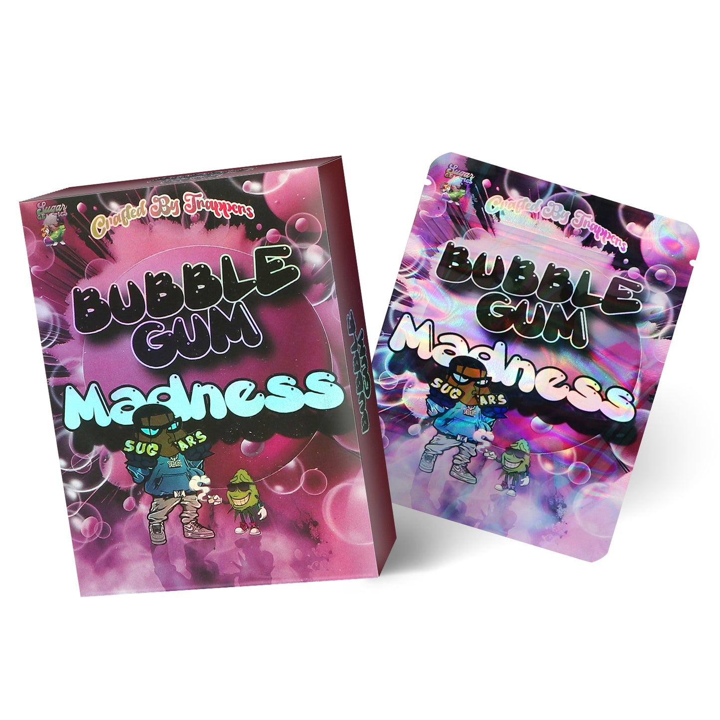 Bubble Gum Madness 3.5G Mylar Bag With Box