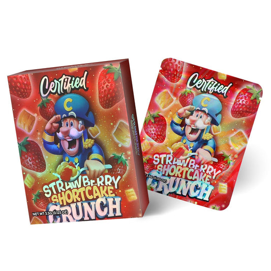 Certified Strawberry Shortcake Crunch 3.5G Mylar Bag With Box