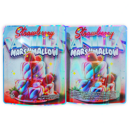 Strawberry Vanilla Marshmallow Mylar Bags 3.5 Grams