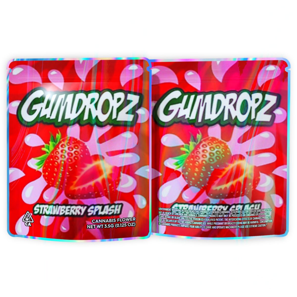 Gumdropz Strawberry Splash Mylar Bags 3.5 Grams