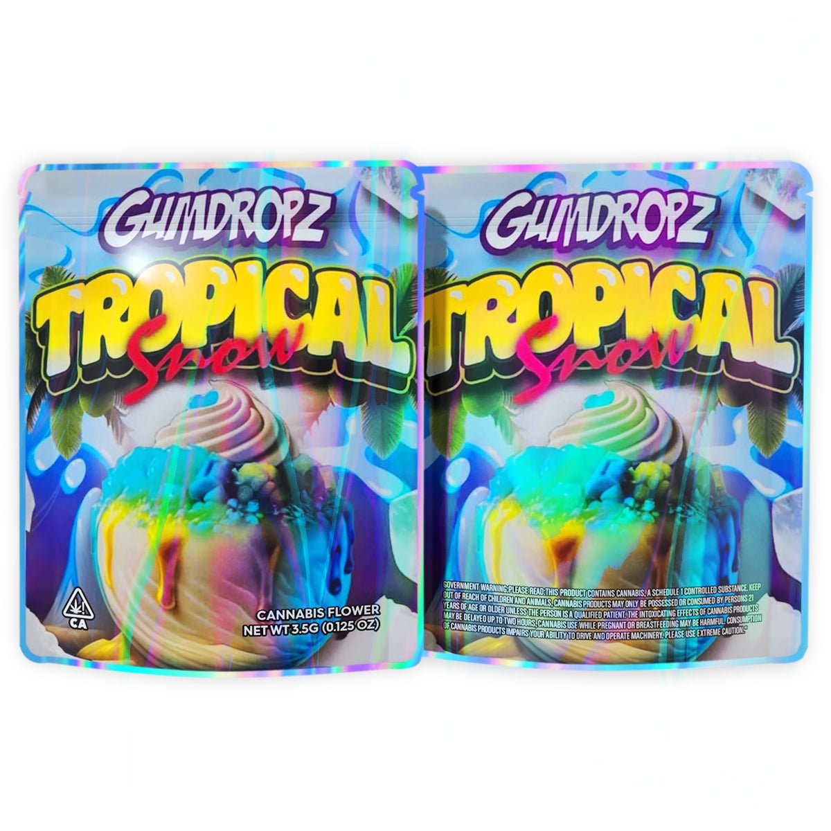 Gumdropz Tropical Show Mylar Bags 3.5 Grams