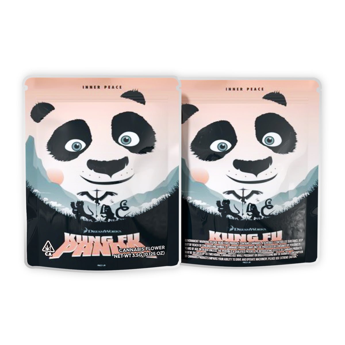 Kung Fu Panda Weed Mylar Bags 3.5 Grams