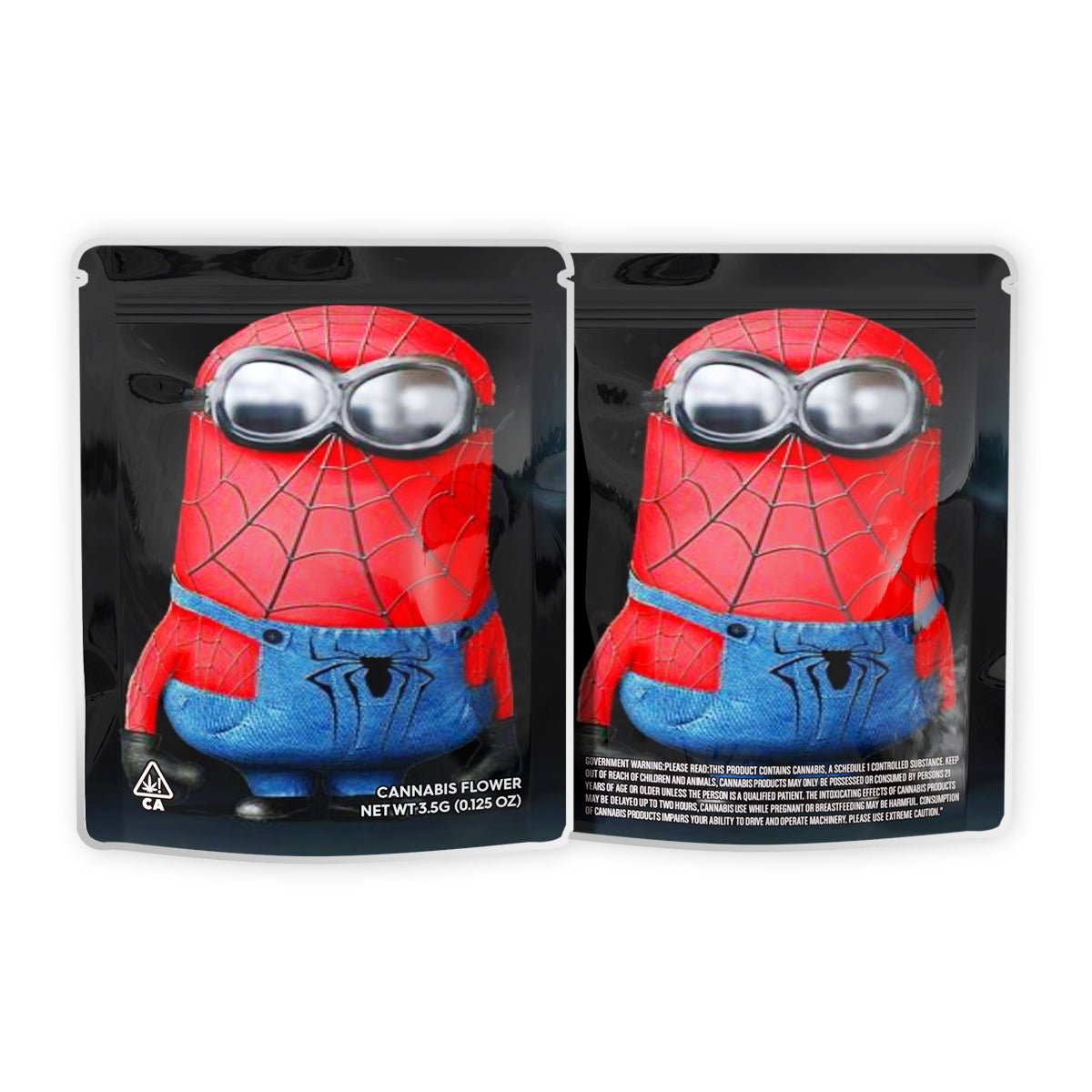 Spiderman Minions Weed Mylar Bags 3.5 Grams