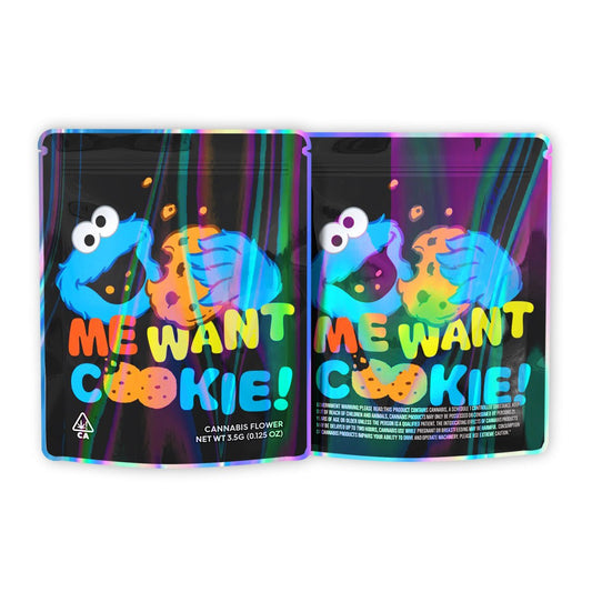 Me Want Cookies Mylar Bags 3.5 Grams