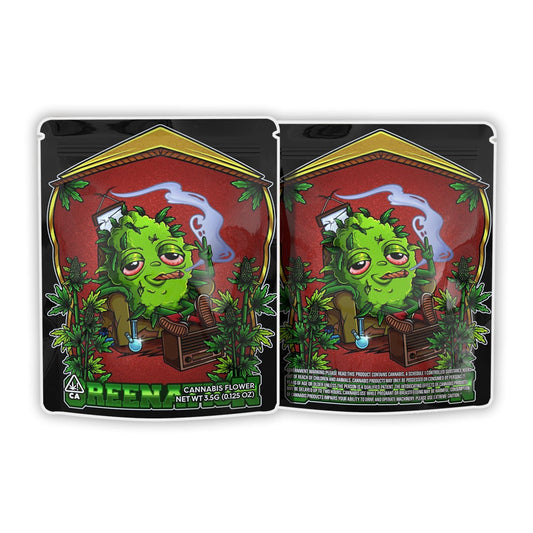 Green Ation Weed Mylar Bags 3.5 Grams