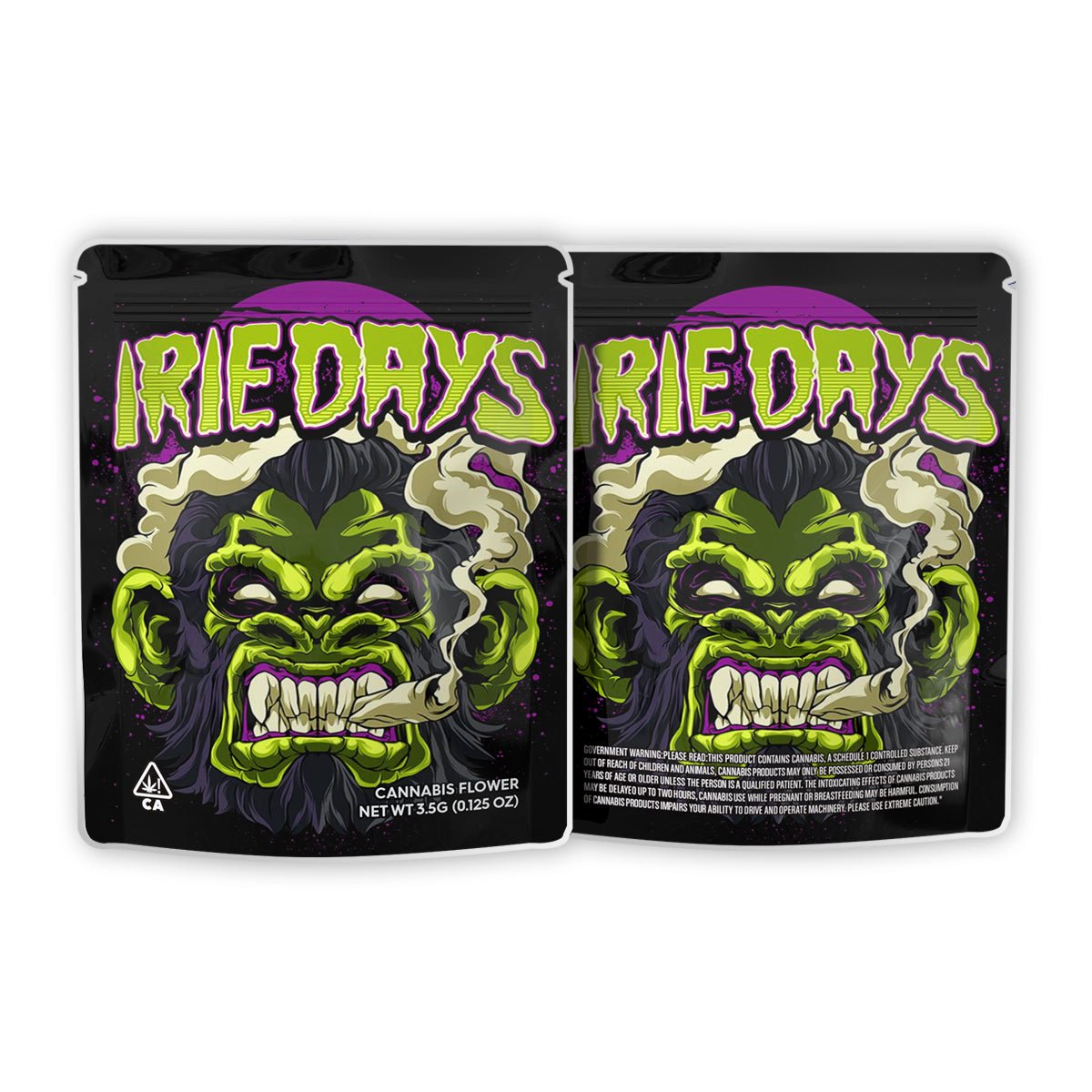 IRIE DAYS Weed Mylar Bags 3.5 Grams