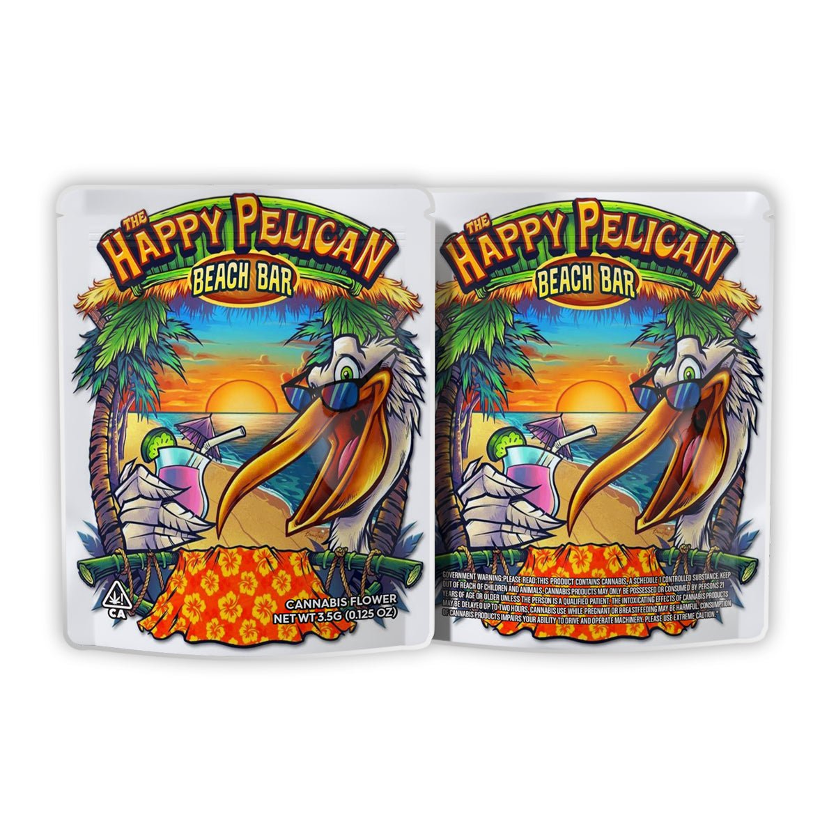 Happy Pelican Weed Mylar Bags 3.5 Grams