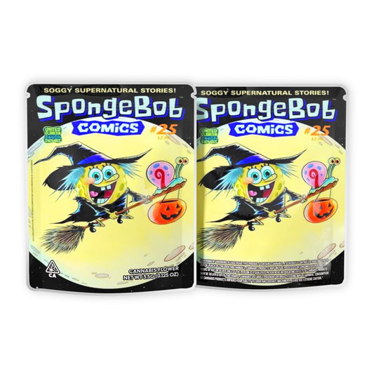 Spongebob Supernatural Story Weed Mylar Bags 3.5 Grams