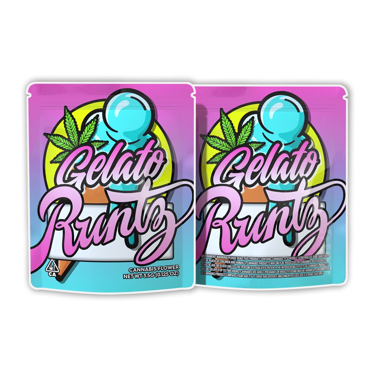 Gelato Runtz Mylar Bags 3.5 Grams – Custom420bag