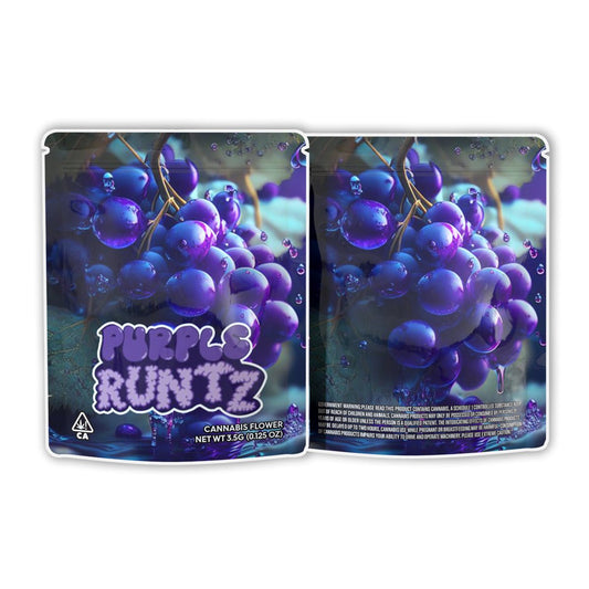 Purple Runtz Weed Mylar Bags 3.5 Grams