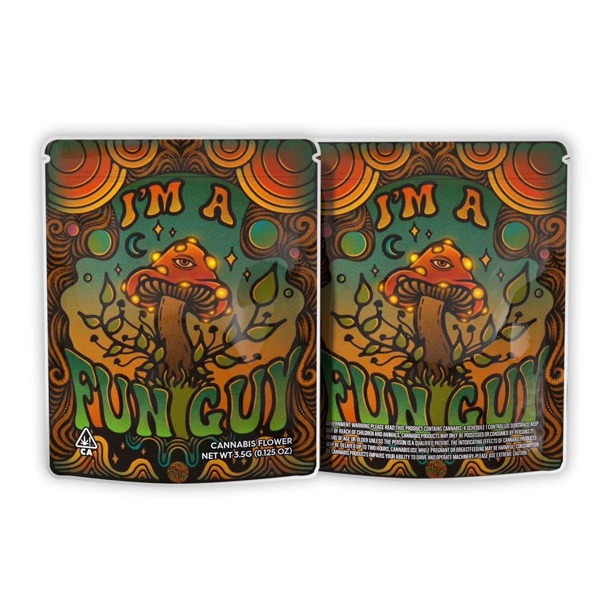 I'm a Fun Guy Weed Mylar Bags 3.5 Grams