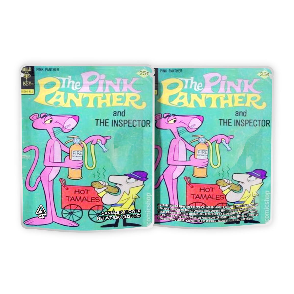 The Pink Panther and The Inspector Weed Mylar Bags 3.5 Grams