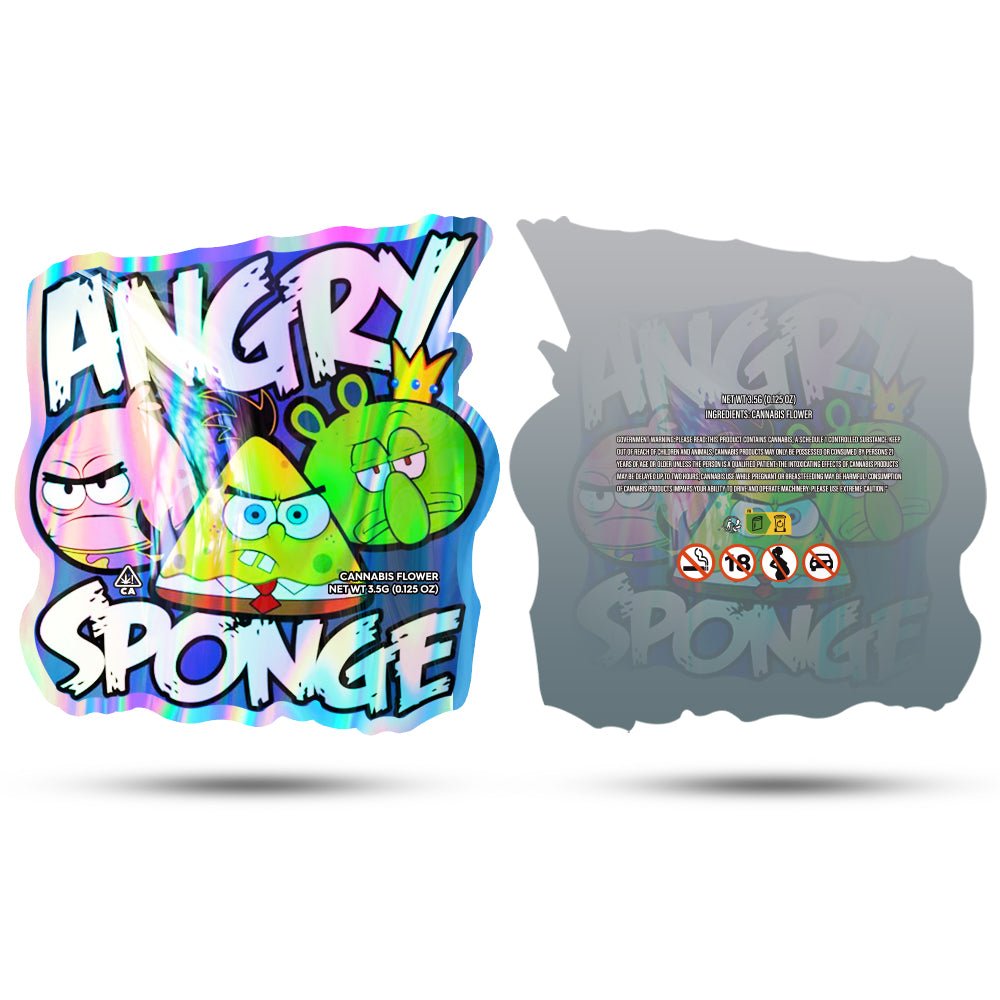 Angry Sponge Mylar Bags 3.5 Grams