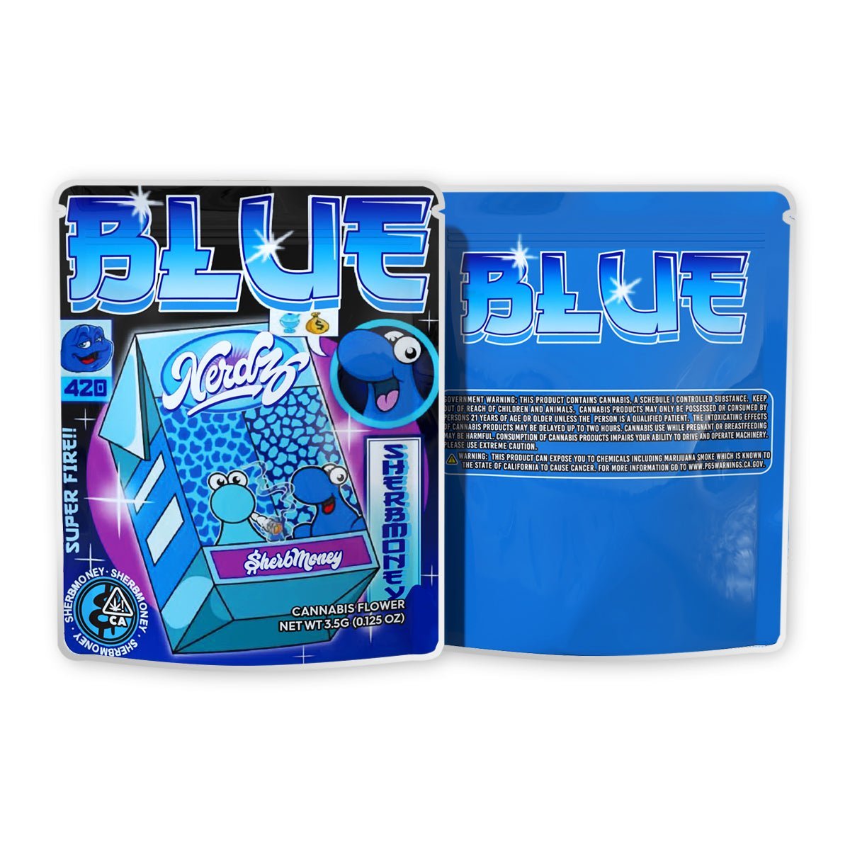 Blue Nerdz Mylar Bags 3.5 Grams