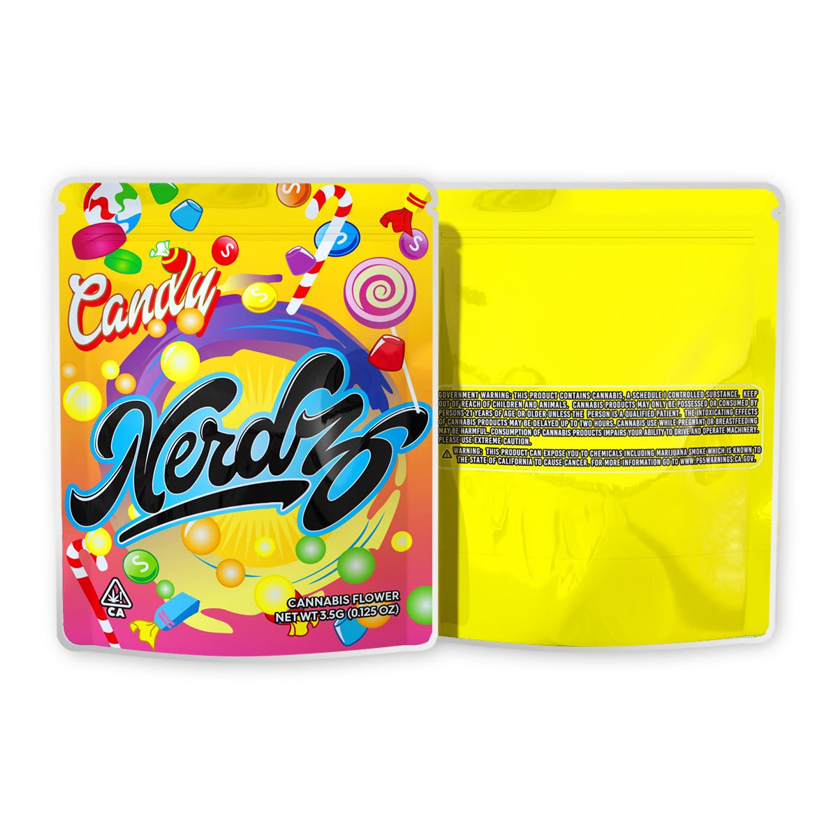 Candy Nerdz Mylar Bags 3.5 Grams