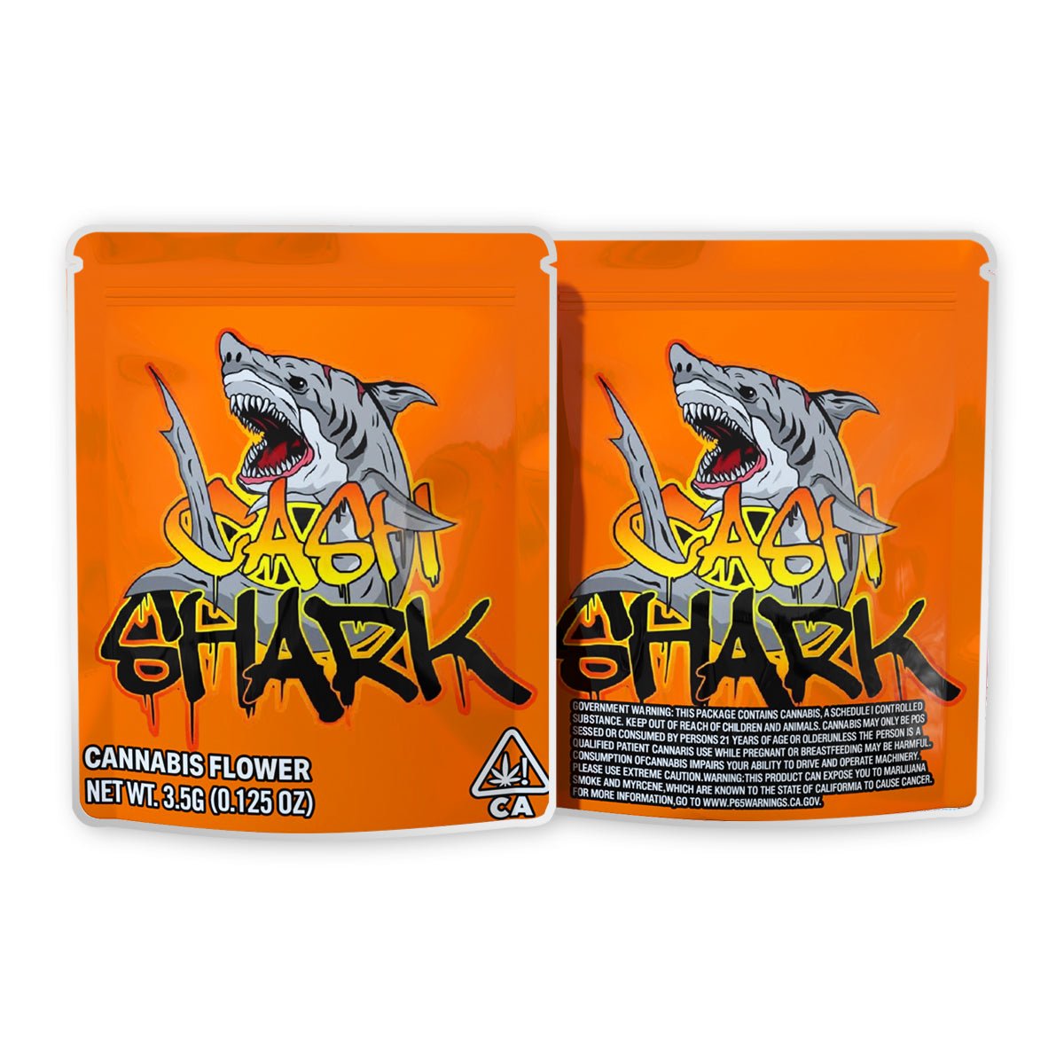 Cash Shark Mylar Bags 3.5 Grams