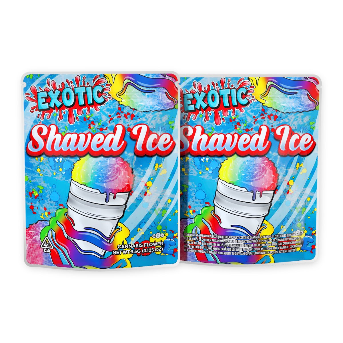 Exotic Shaved ICE Mylar Bags 3.5 Grams