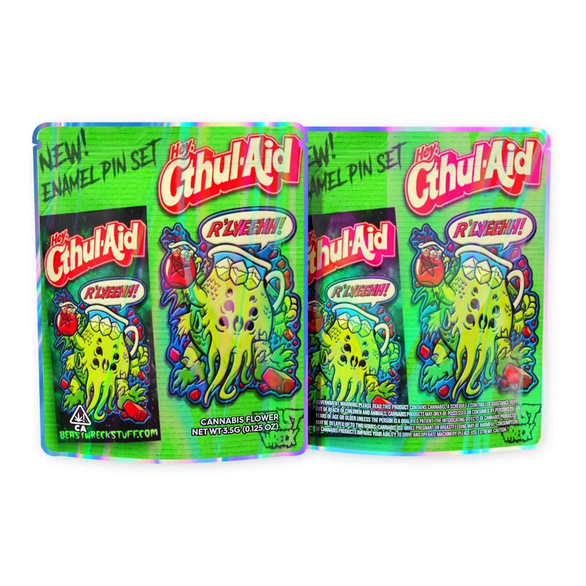 Hey Cthul-Aid Mylar Bags 3.5 Grams