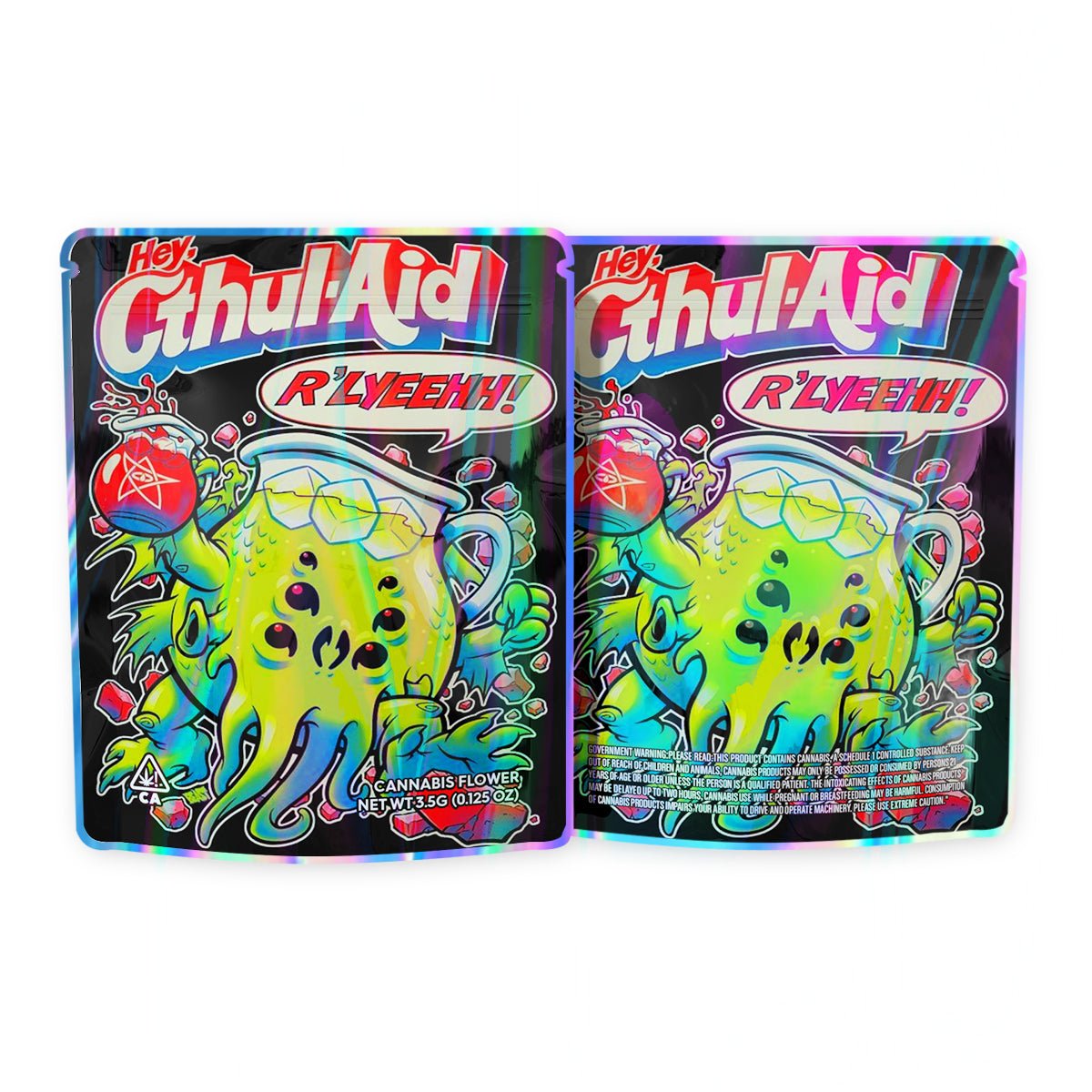 Hey Cthul aid Mylar Bags 3.5 Grams