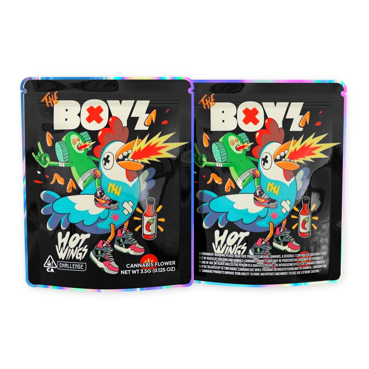 Hot Wings Boy Mylar Bags 3.5 Grams